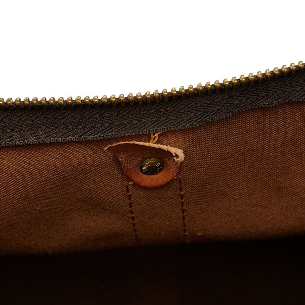 LOUIS VUITTON Authentic Brown Monogram Leather Keepall 55 Boston Bag - Picture 16 of 16